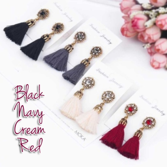 CGDesigns Jewelry - SALE !! NWT Tassel Crystal Earrings 4 Colors NEW